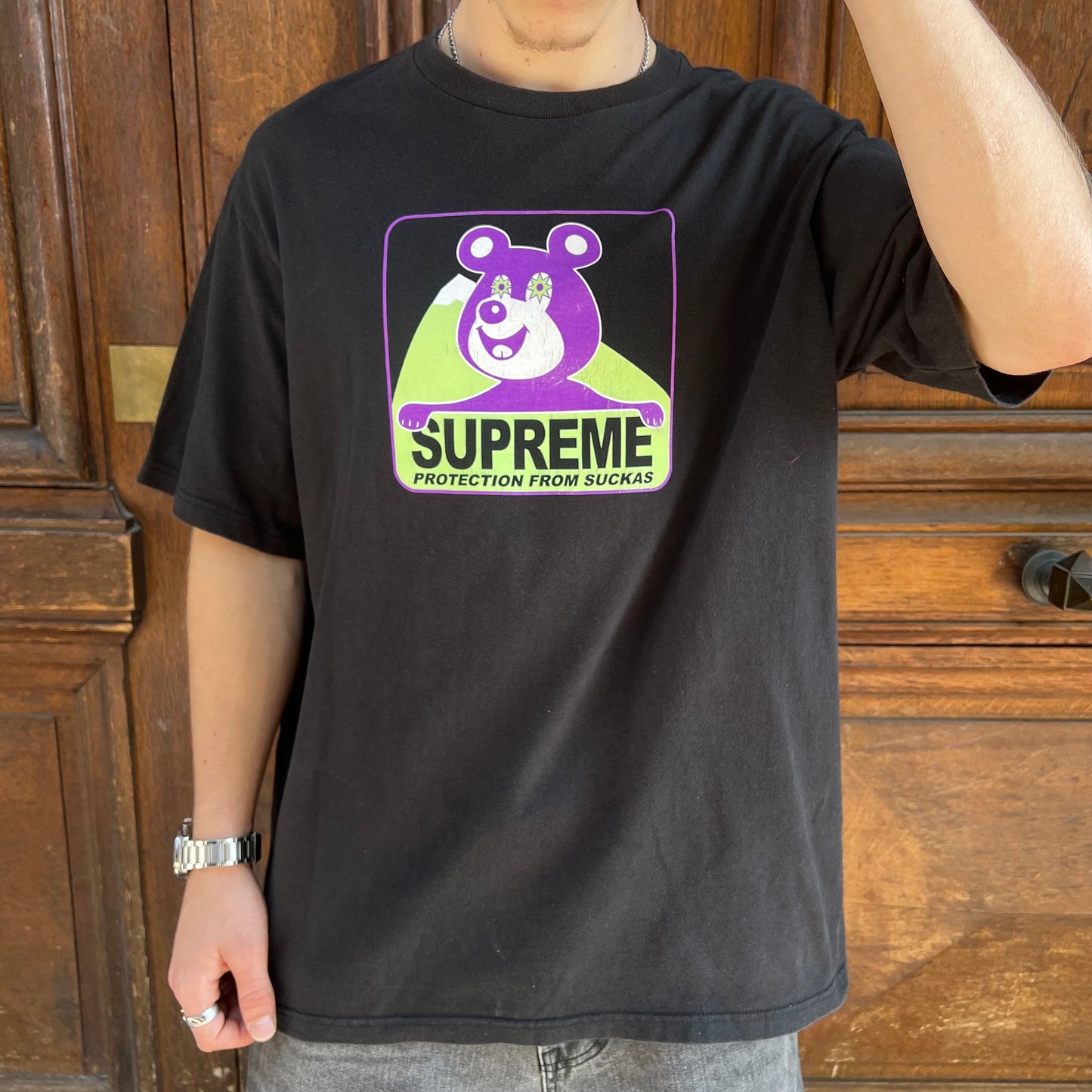 T-shirt Supreme Bear noir - L