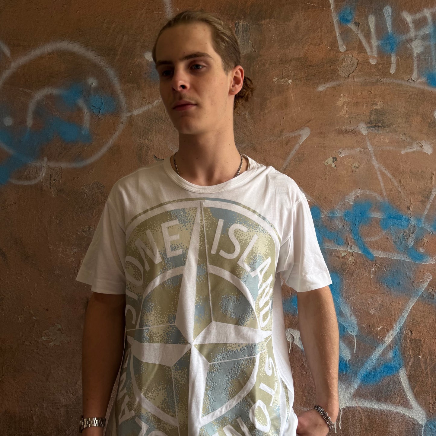 T-shirt Stone Island blanc - L