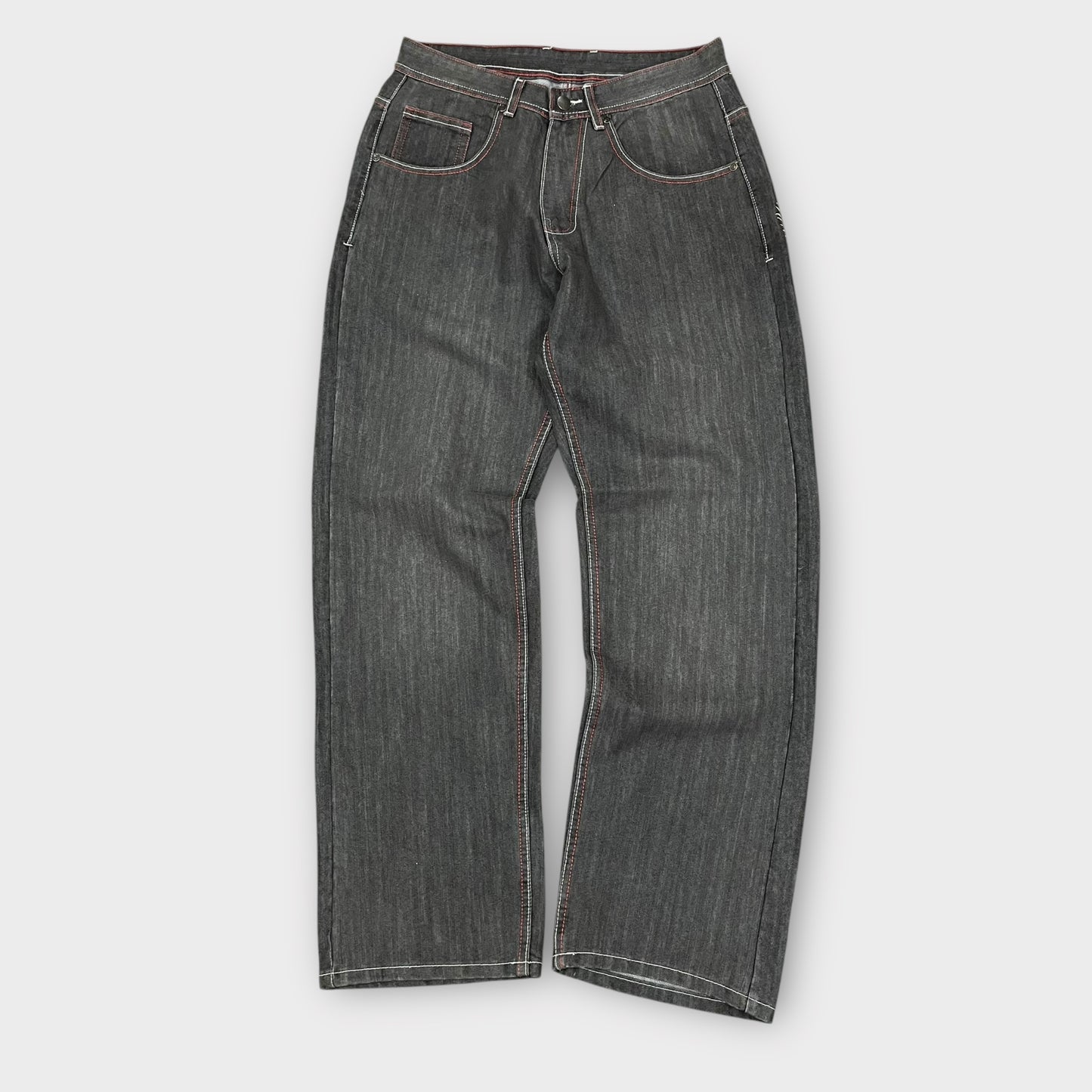 Baggy jeans broderie tigre W32 L32 - FR42
