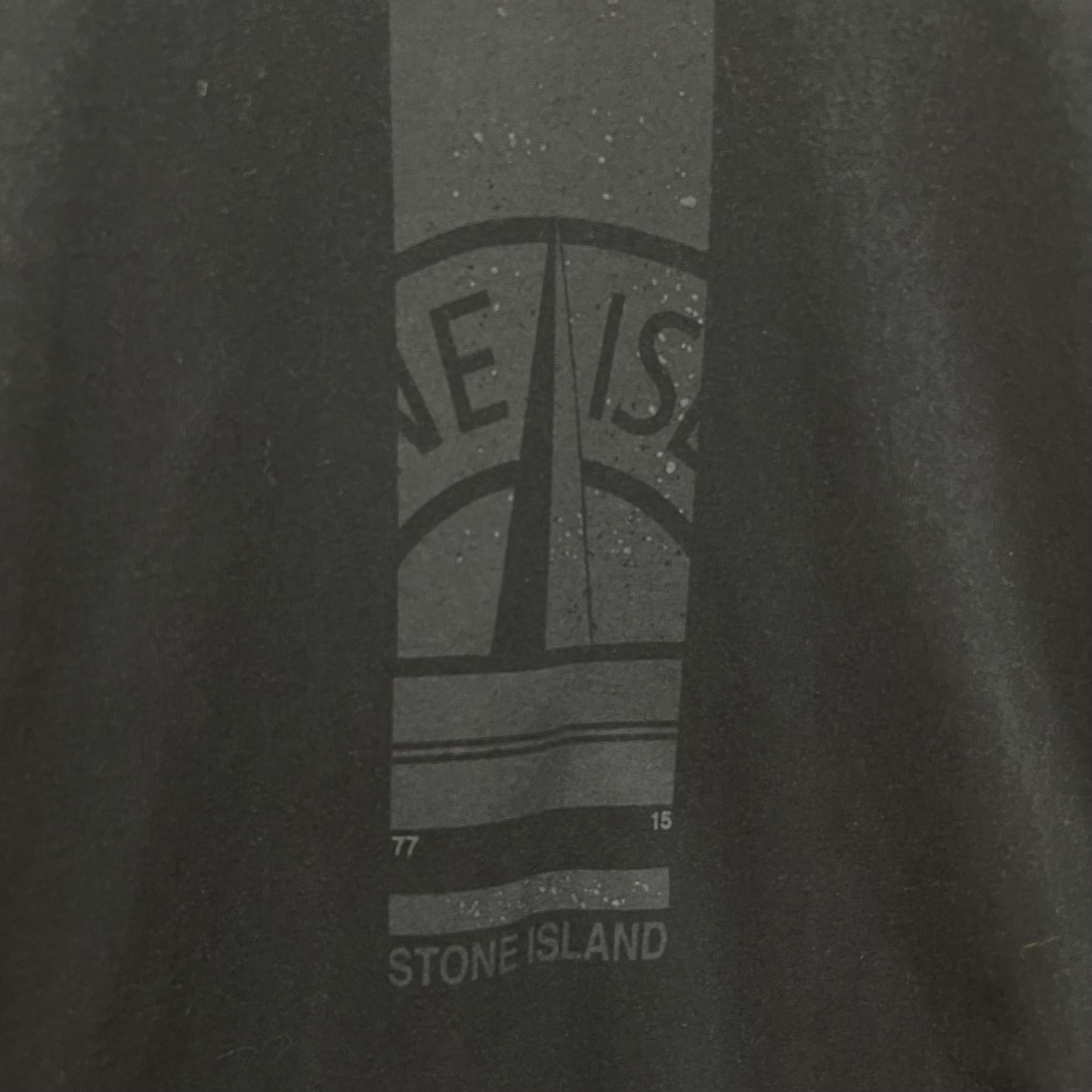 T-shirt Stone Island imprimé vertical noir - S