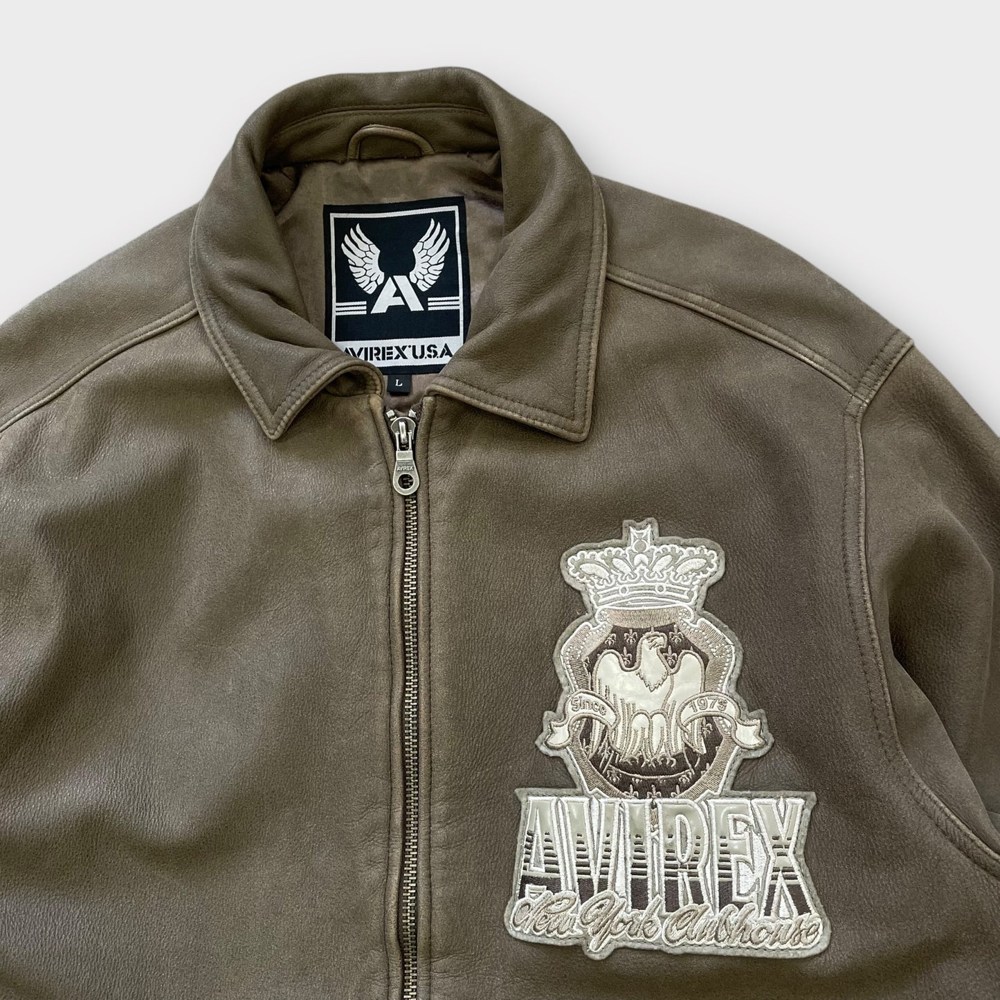 Cuir Avirex USA marron - L