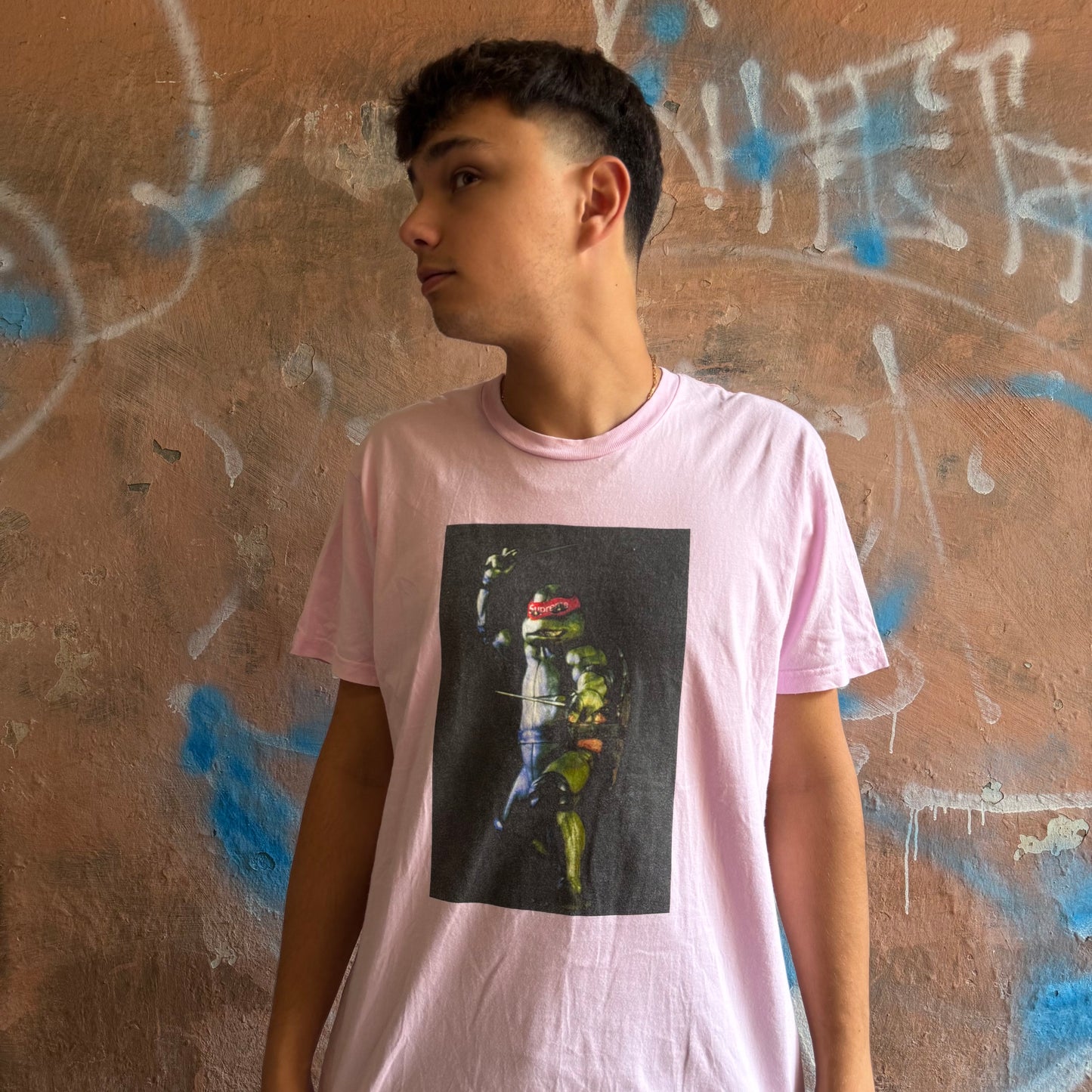 t-shirt supreme Tortue Ninja Rose - M