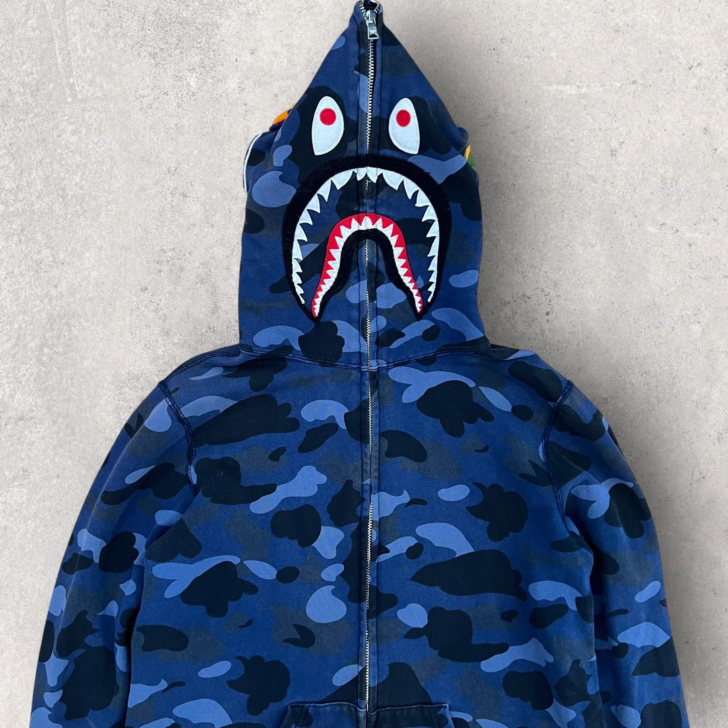 Veste Bape Shark Bleu Camo - S