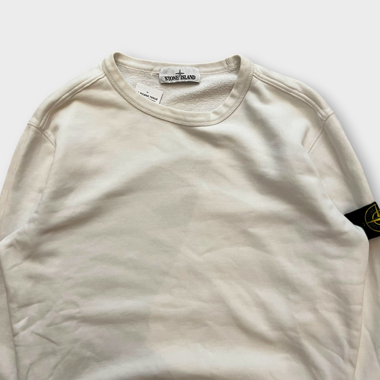 Sweat Stone Island Blanc - M