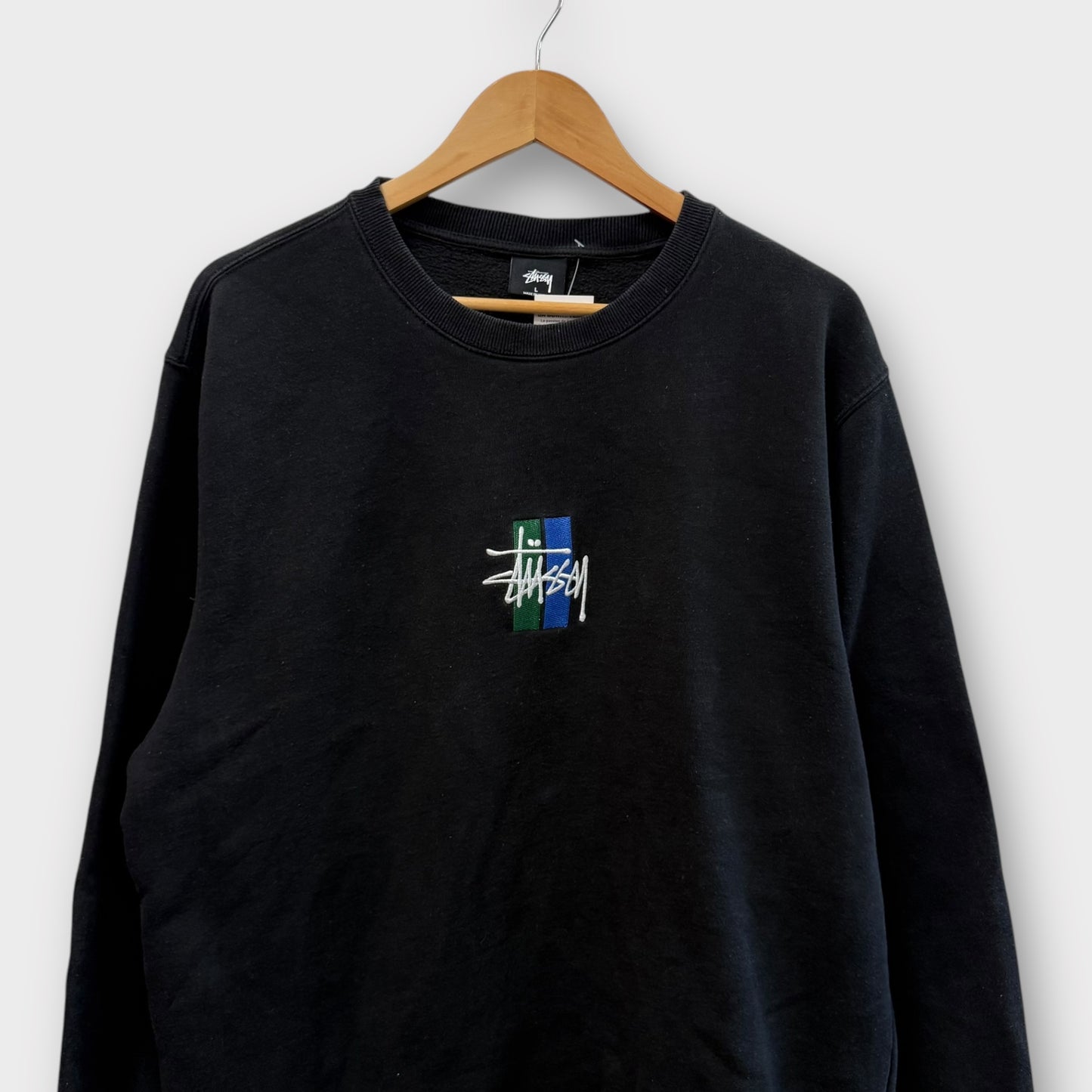 Sweat Stussy noir brodé - L