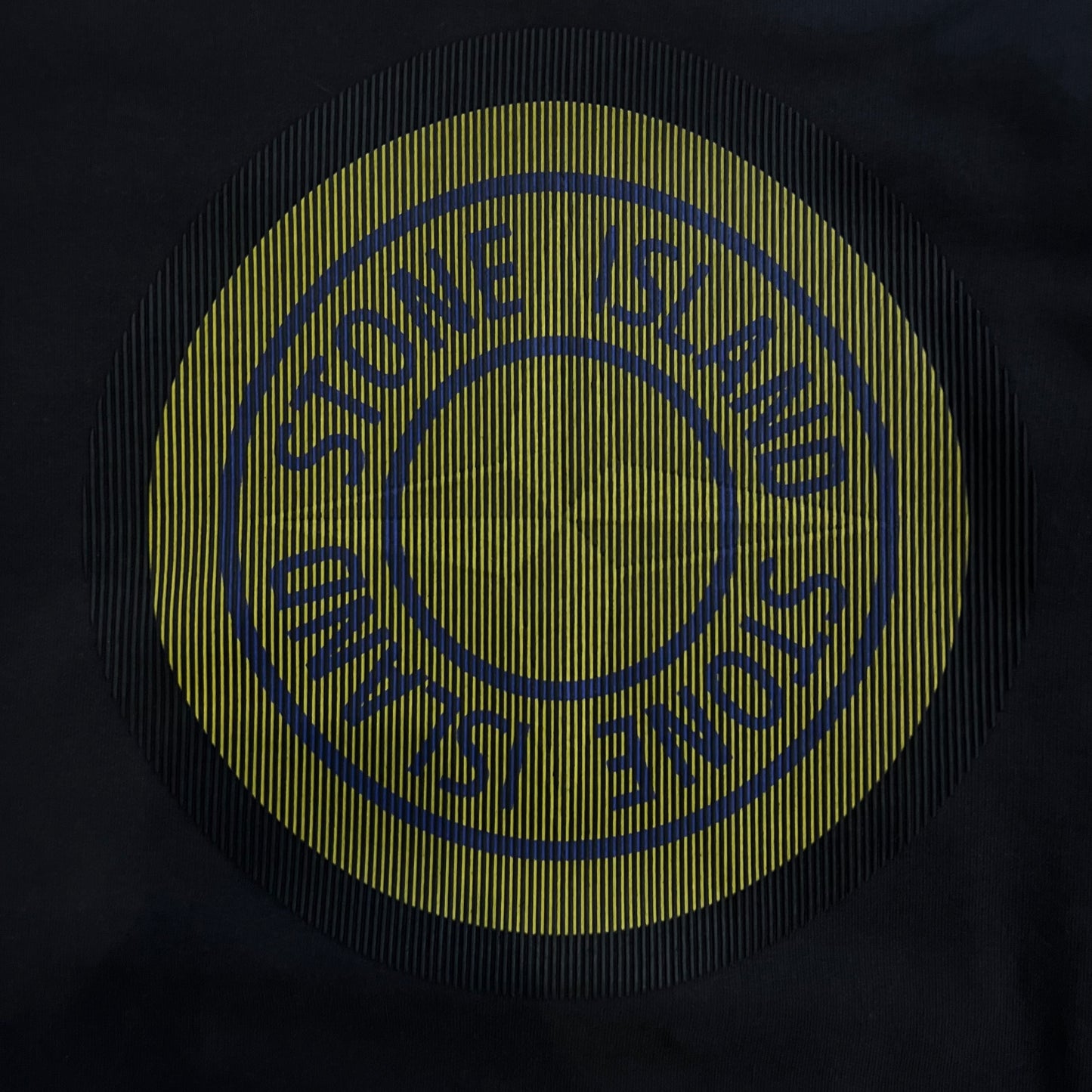 Sweat Stone Island Noir Big Logo - M