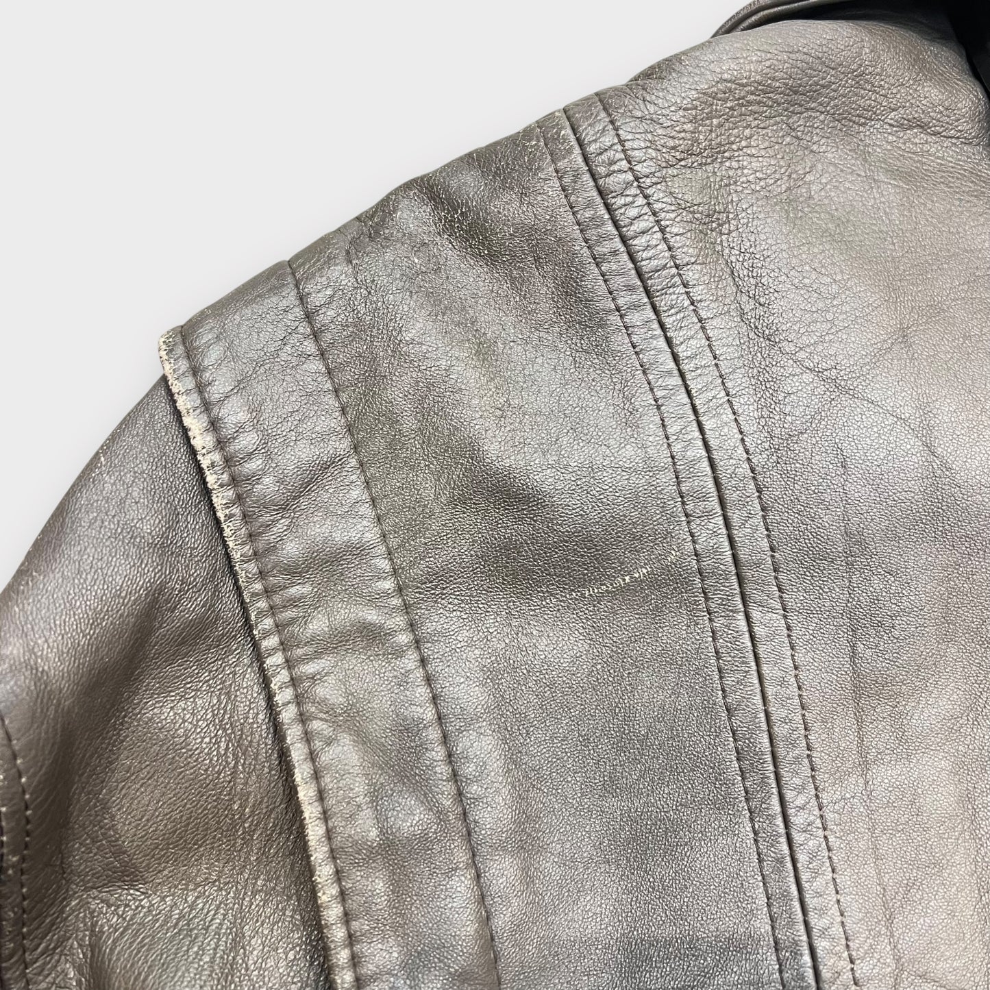 Veste en cuir vintage - L