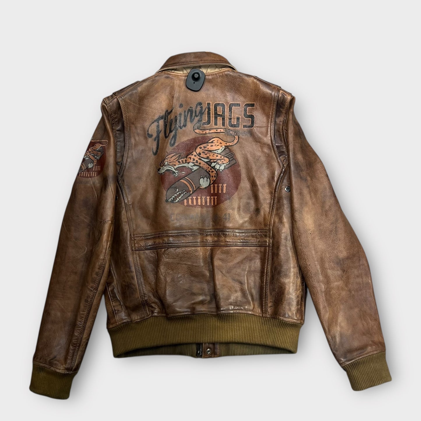 Veste en Cuir Redskins Aviateur Marron - XL (Fit L)