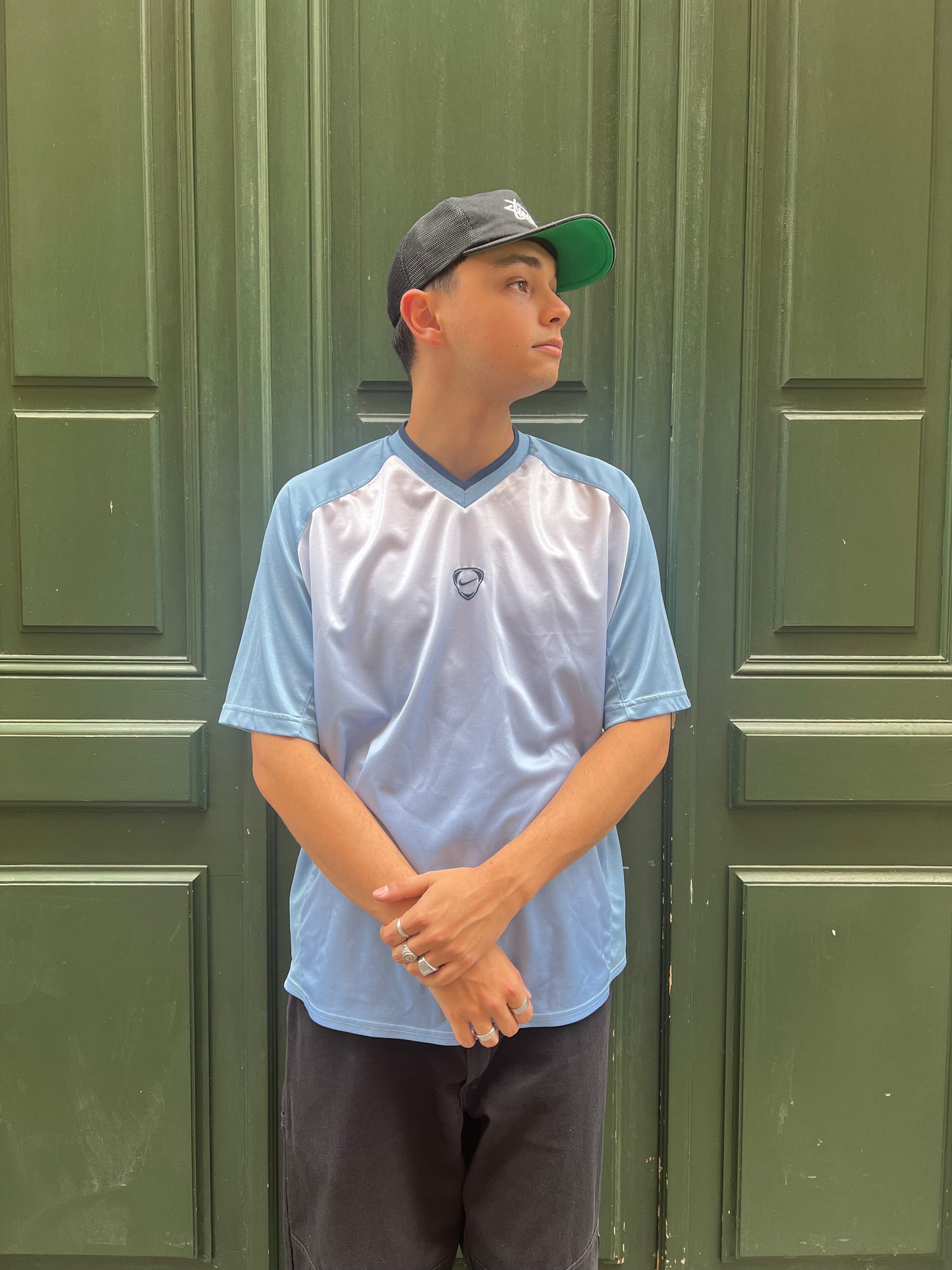 T-shirt Nike team vintage 90's bleu - XL