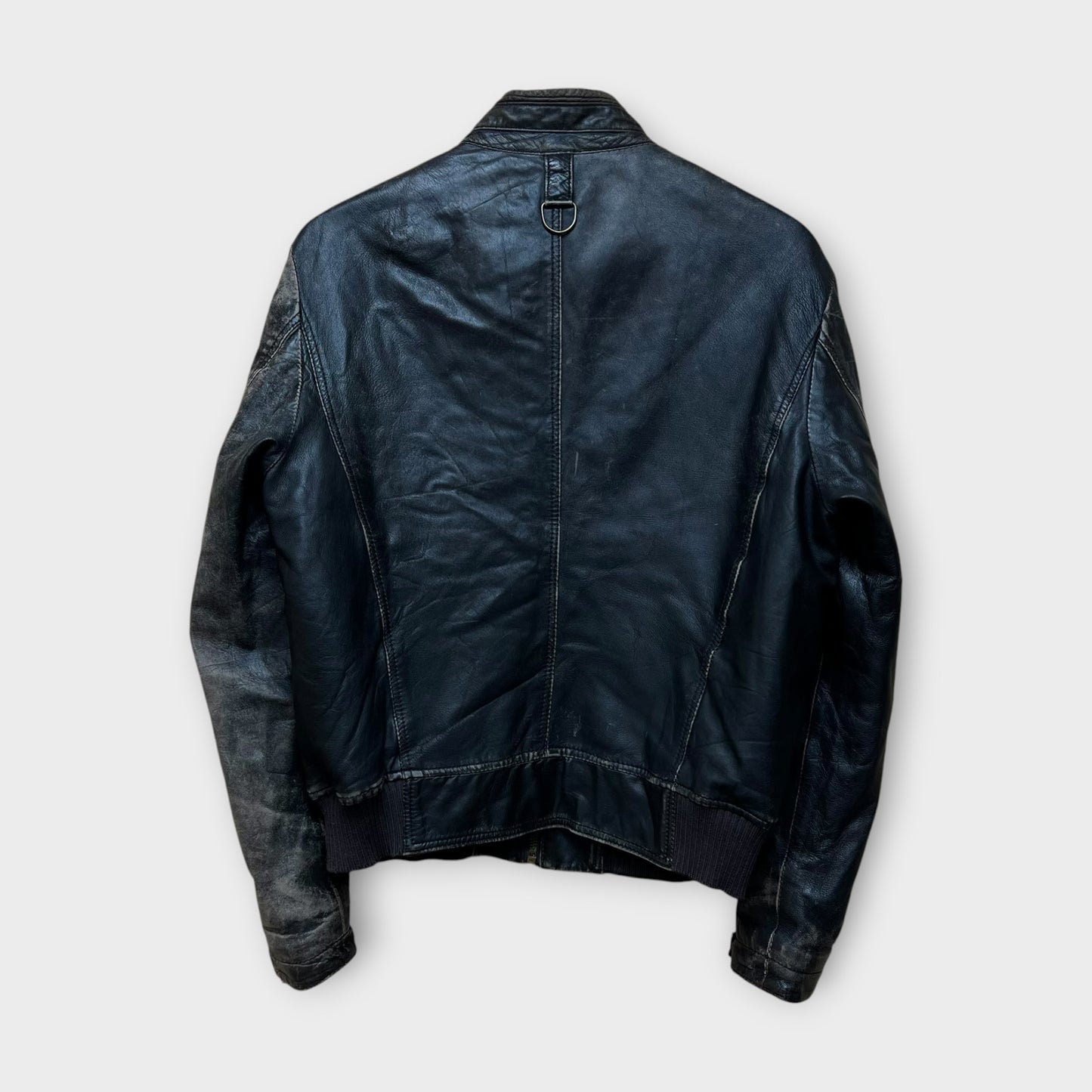 Veste Cuir Marlboro Classics Vintage Marron - M