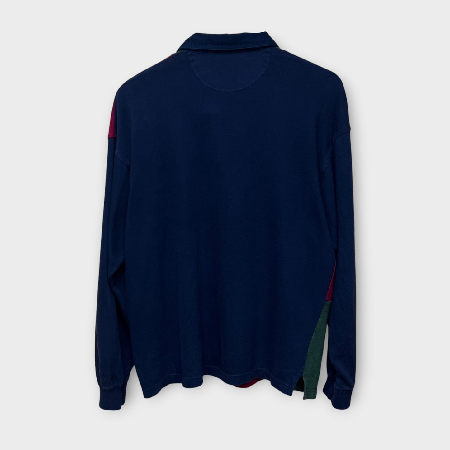 Polo Manches Longues Lacoste Vert Rouge Navy - XL