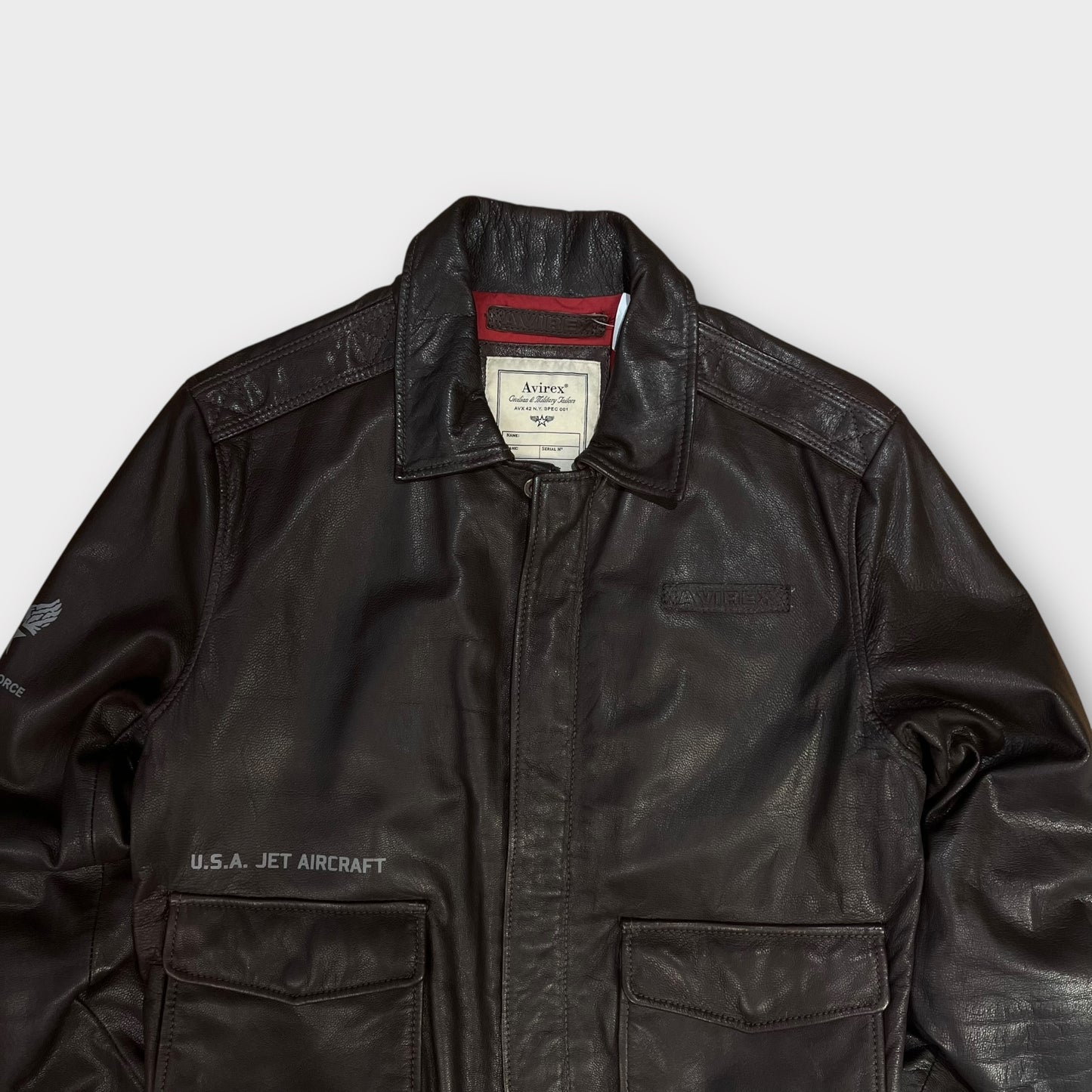 Veste En Cuir Avirex Marron - L