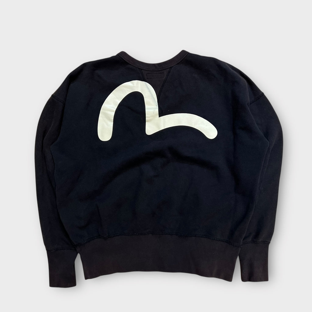 Sweat Evisu noir vintage - XL