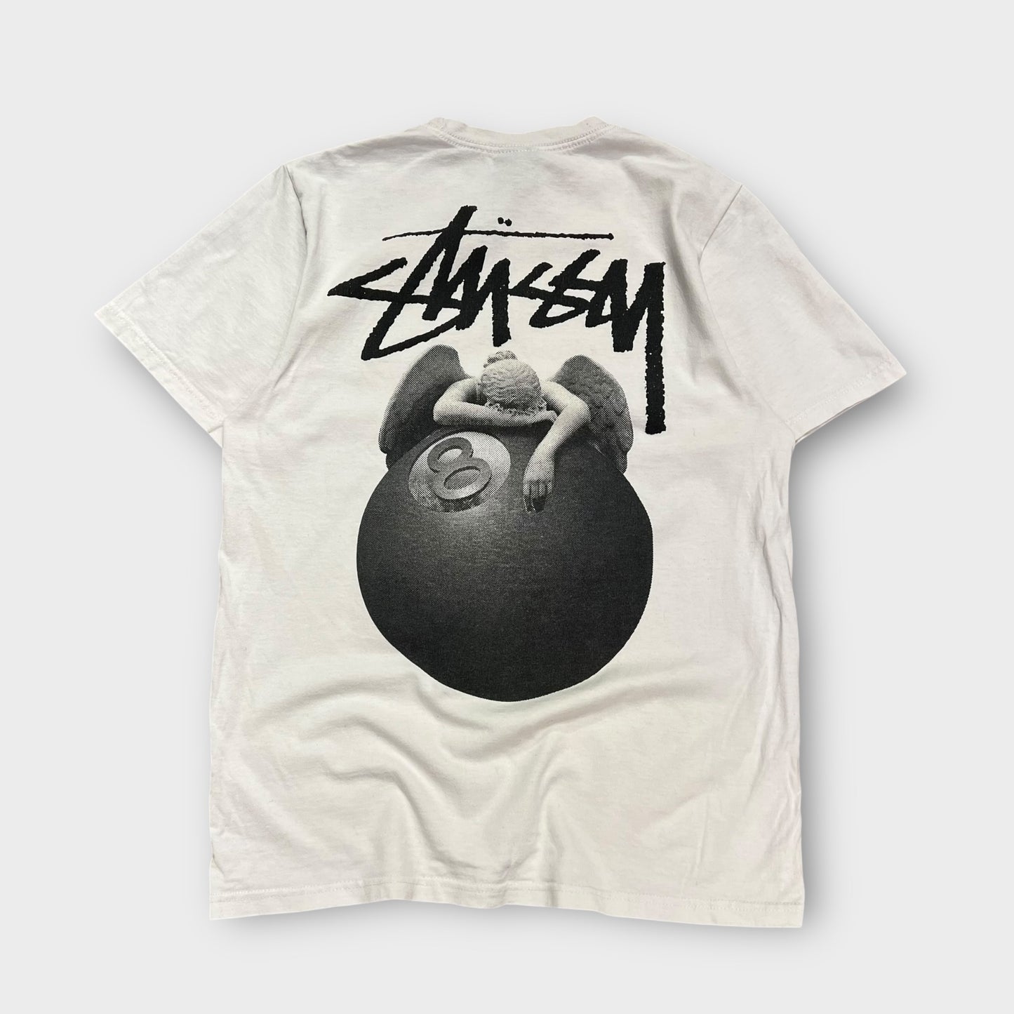 T-Shirt Stussy Angel 8ball Blanc - S