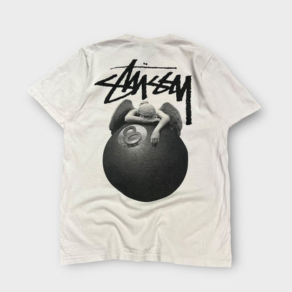 T-Shirt Stussy Angel 8ball Blanc - S