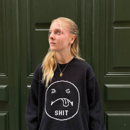 Pull en maille noir "shit" Supreme - L