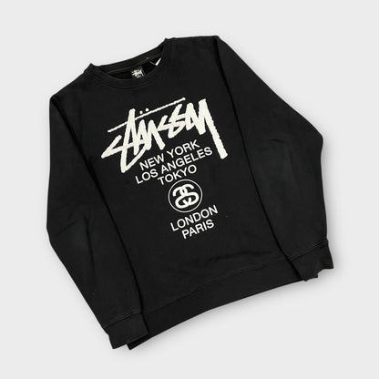 Sweat Stussy noir "international" - L