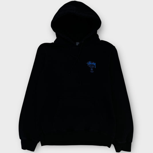 Hoodie Stussy noir new York bleu - M
