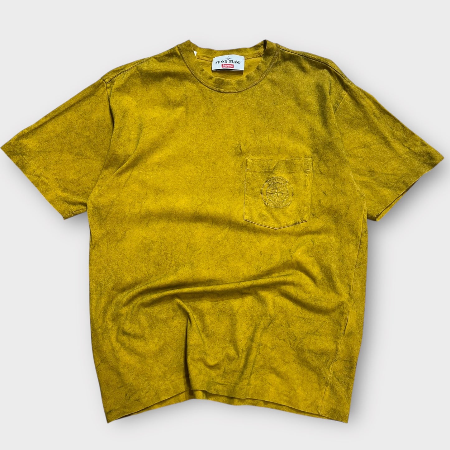 T-Shirt Stone Island X Supreme Jaune - S
