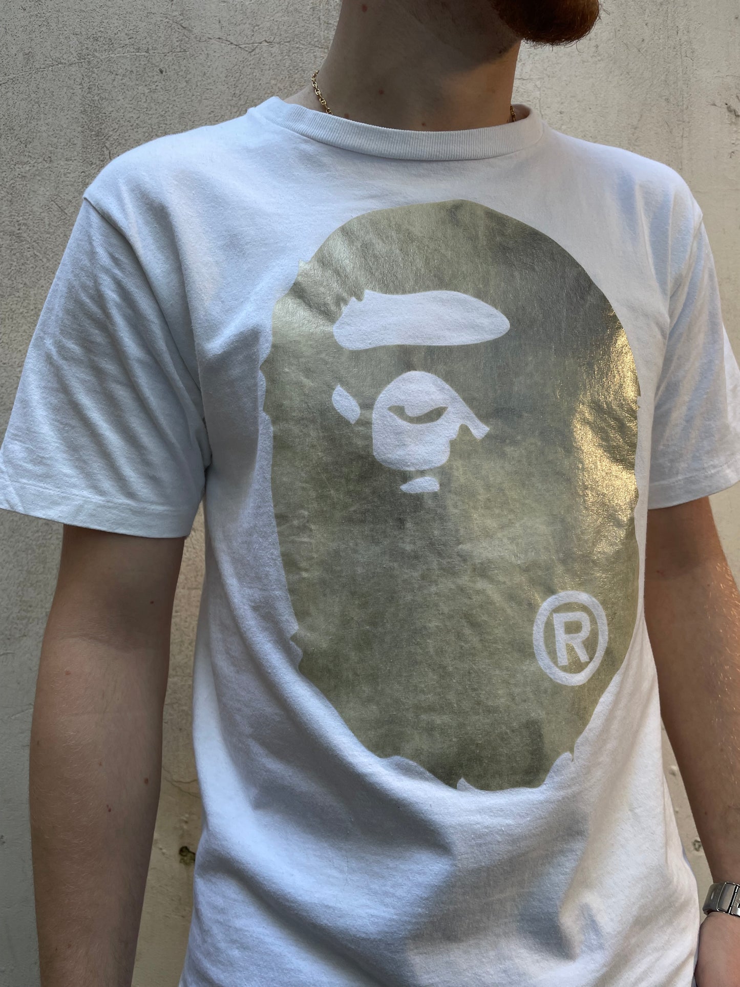 T-shirt Face Bape blanc - M