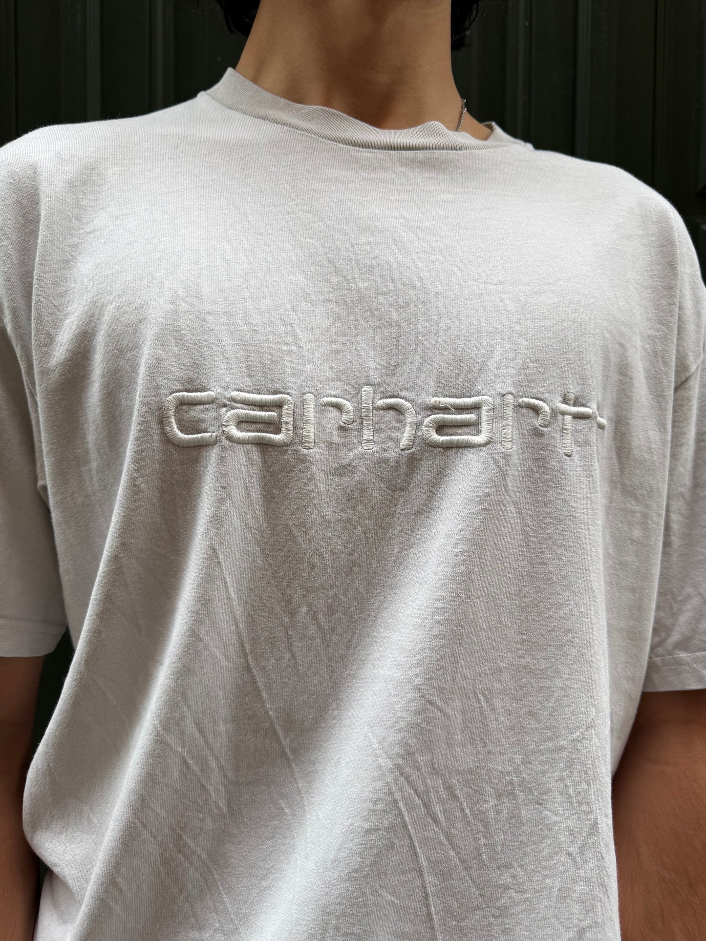 T-shirt Carhartt blanc brodé - L