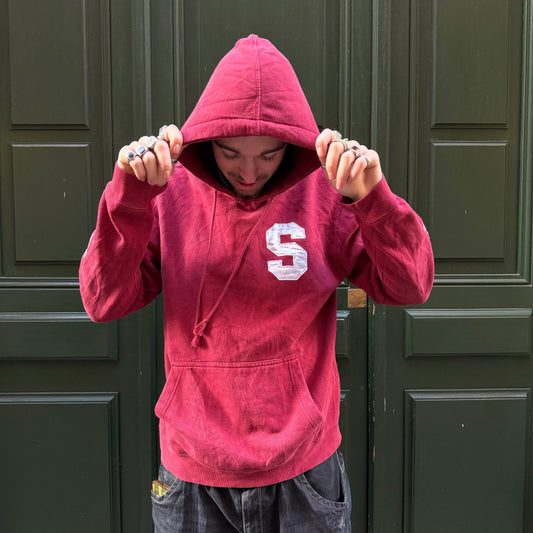 Hoodie Stussy rouge sleeve logo - XL