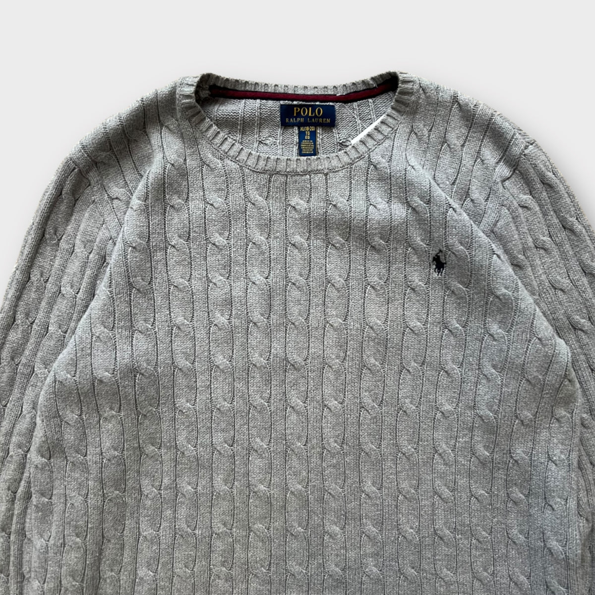 Sweat Torsadé Ralph Lauren Gris - L