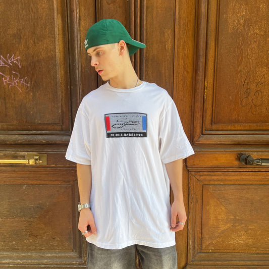 T-shirt Supreme Intarsia Label blanc - XL