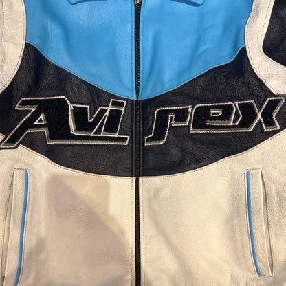 Veste En Cuir Avirex Bleu - S