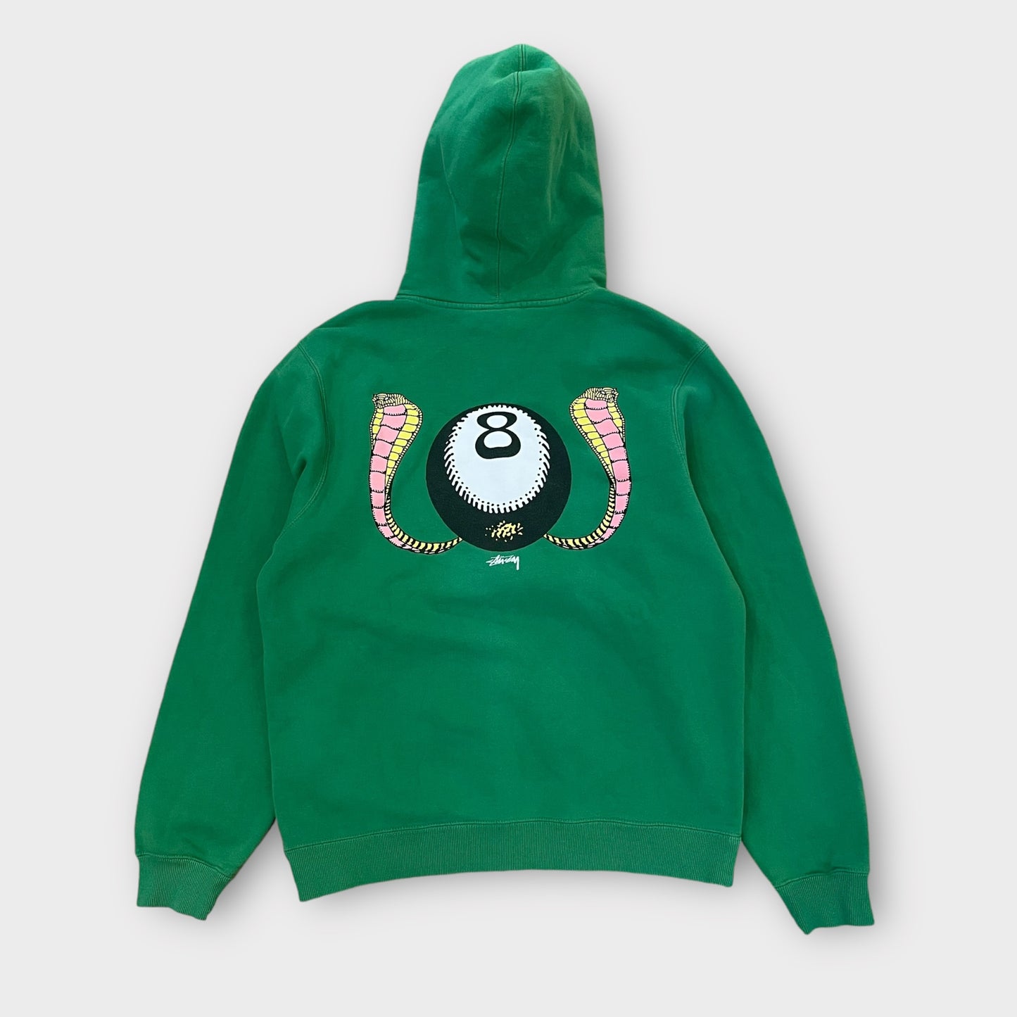 Hoodie Stussy vert "8ball snake" - M