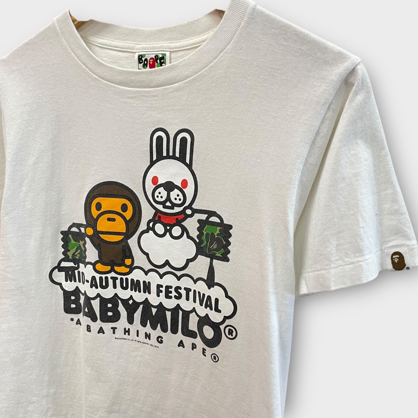 T-shirt Bape Baby Milo blanc de 2010 - S