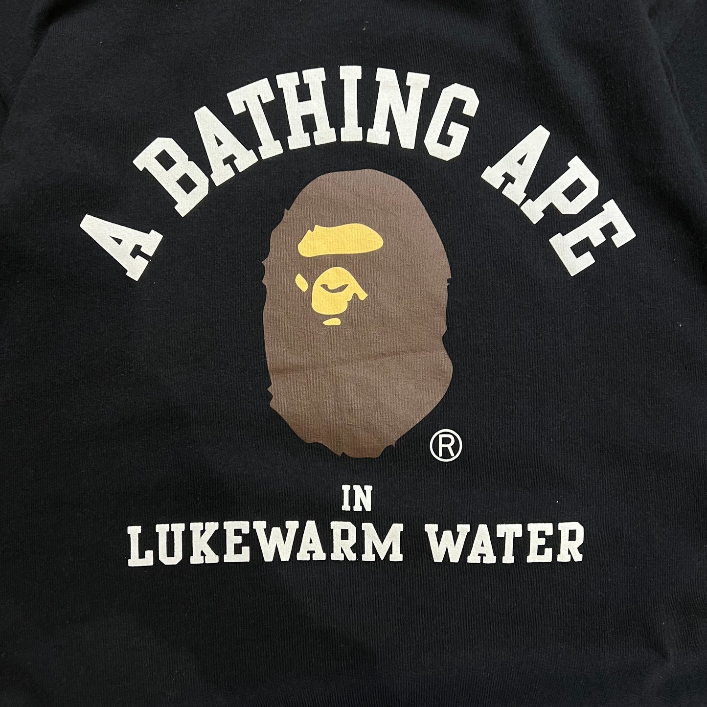 T-shirt Bape College Logo In Lukewarm Water Noir - M