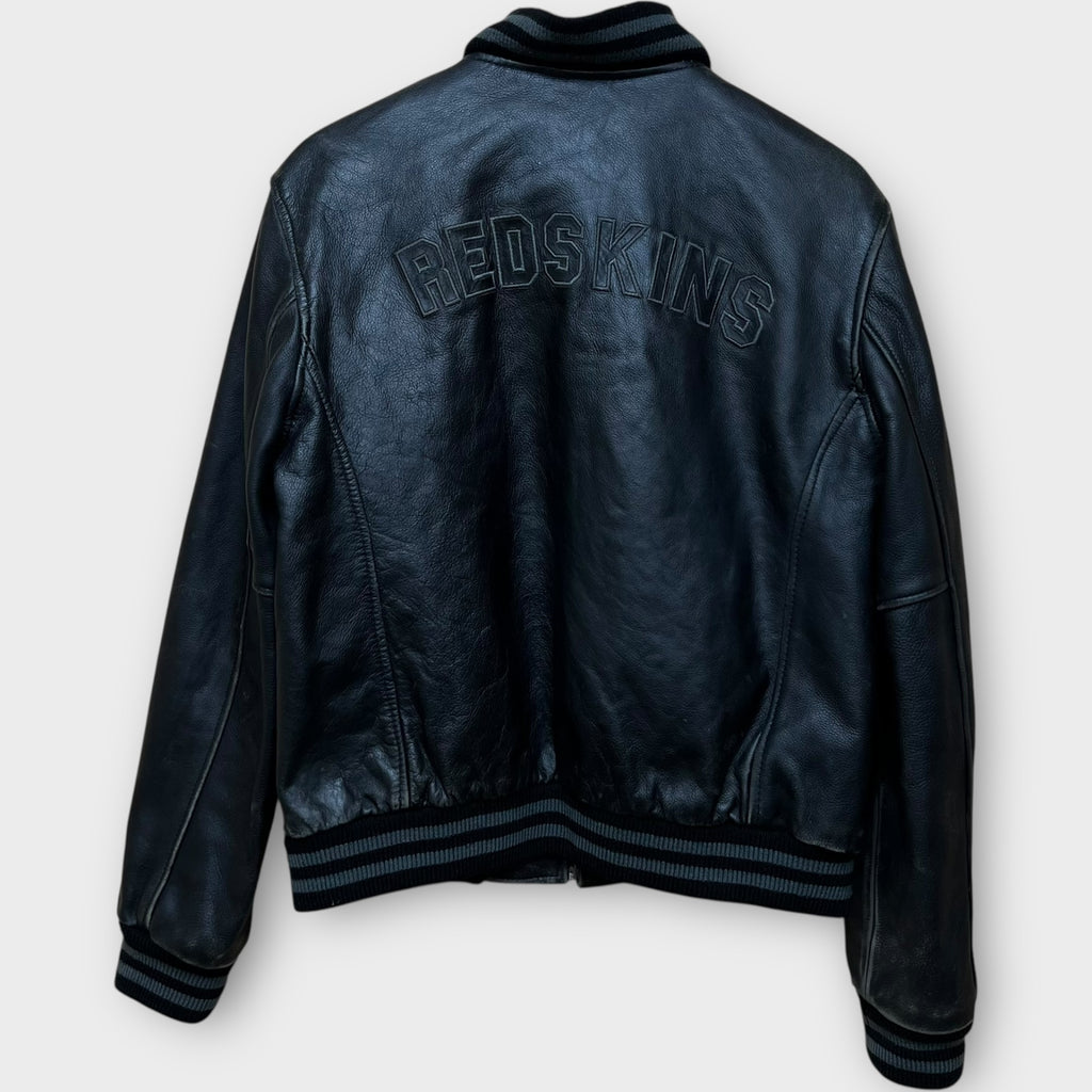 Bomber Redskins en cuir noir - L