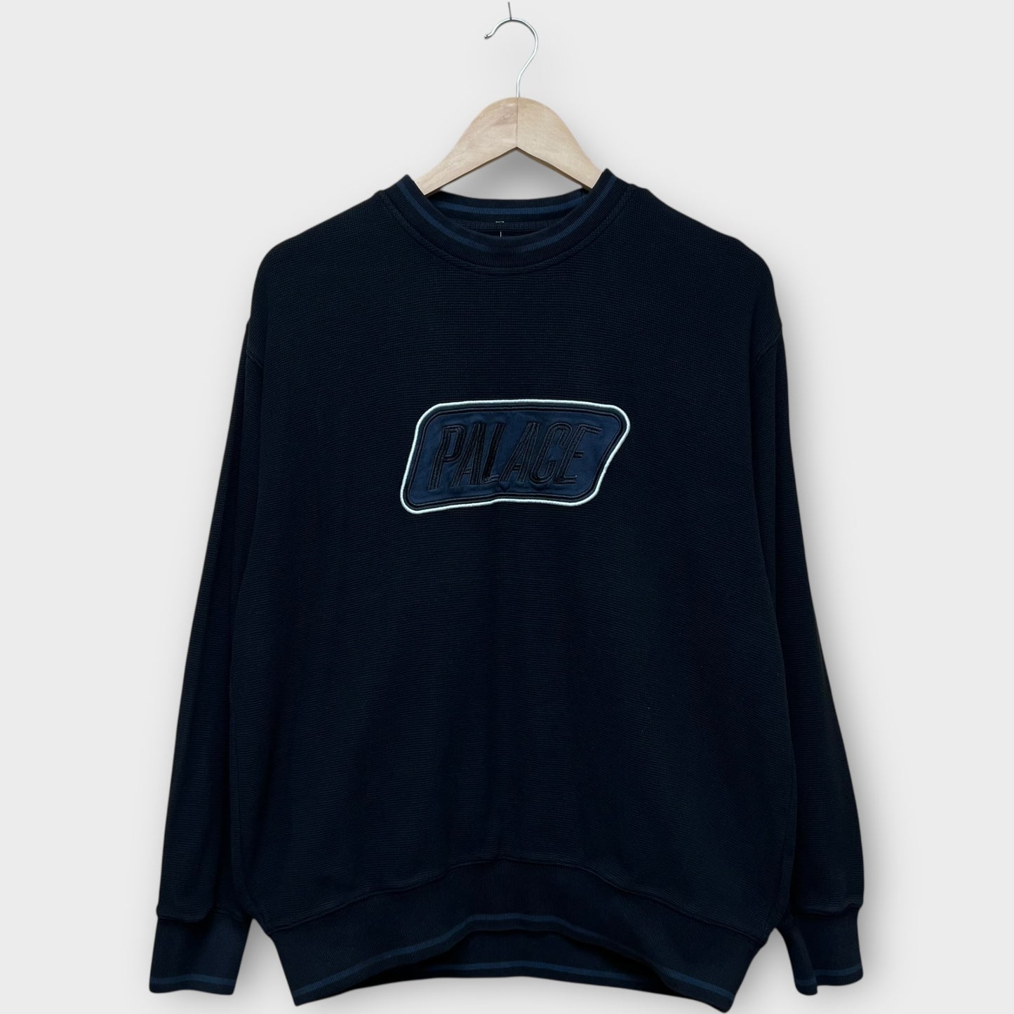 Palace Crewneck Sweater Black Das Waffle noir - S