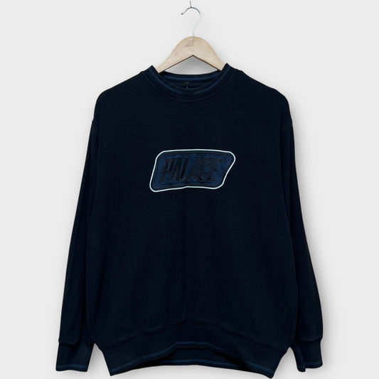 Palace Crewneck Sweater Black Das Waffle noir - S