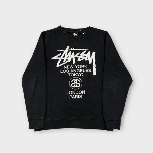 Sweat Stussy noir "international" - L