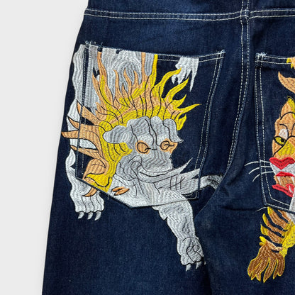 Hip Hop Baggy Jeans brodé - FR40