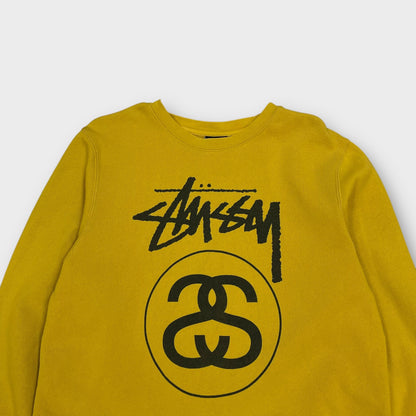 Sweat Stussy moutarde big front logo - M