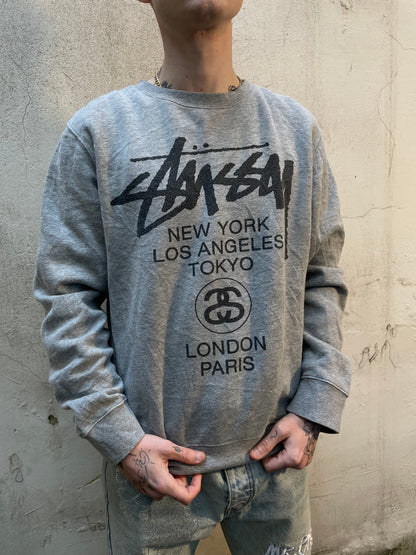 Sweat Stussy Destination gris - M