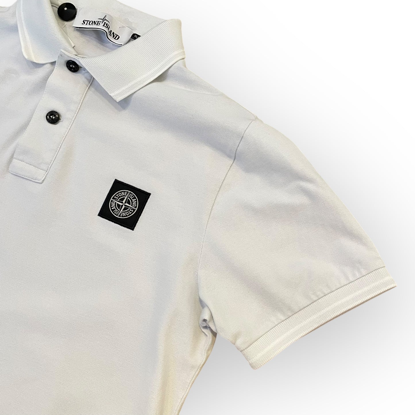 Polo Stone Island blanc - S