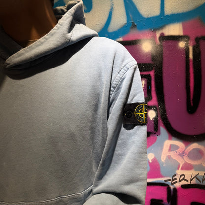 Hoodie Stone Island bleu ciel - L