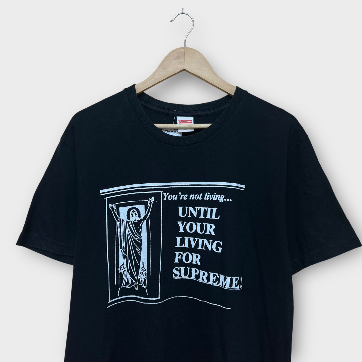 T-shirt Supreme "You're Not Living" noir - L