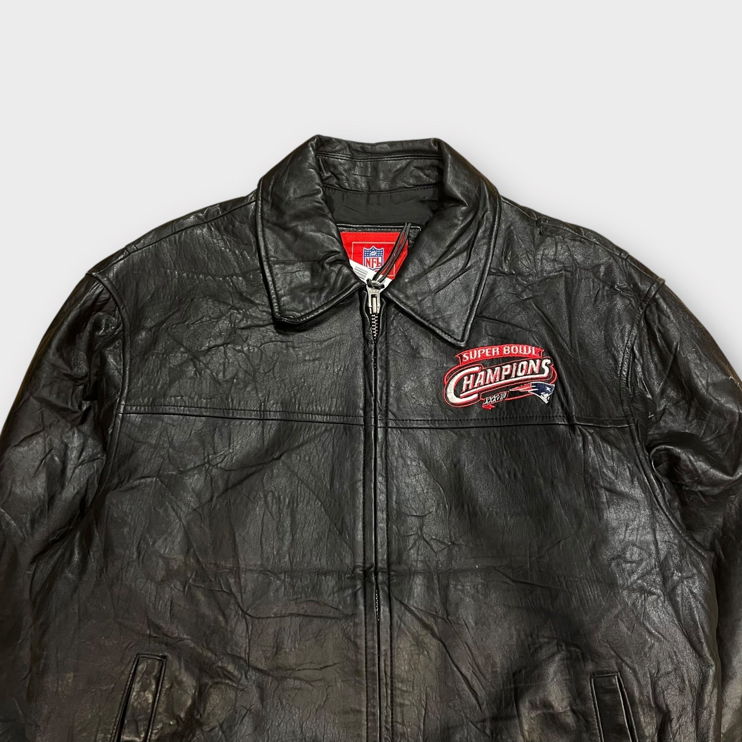 Veste Cuir Vintage Nfl Des Patriots - M