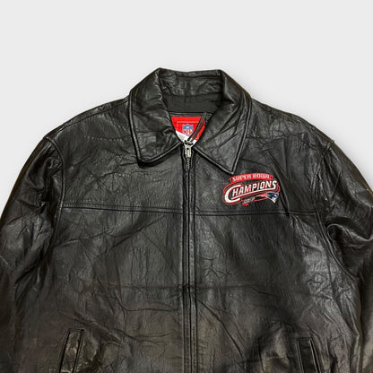 Veste Cuir Vintage Nfl Des Patriots - M