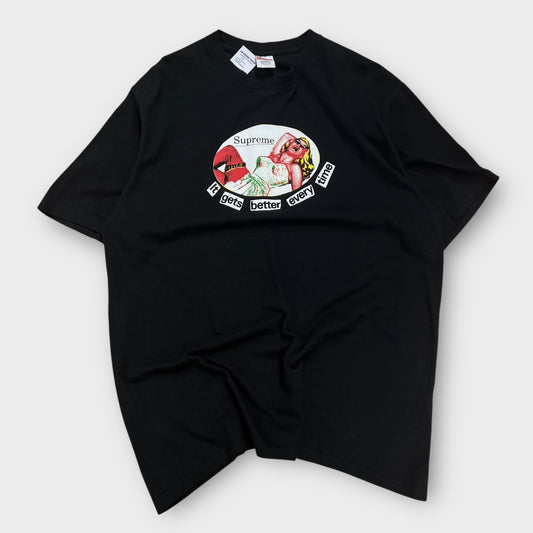 T-shirt Supreme "It Gets Better Every Time" Noir - L