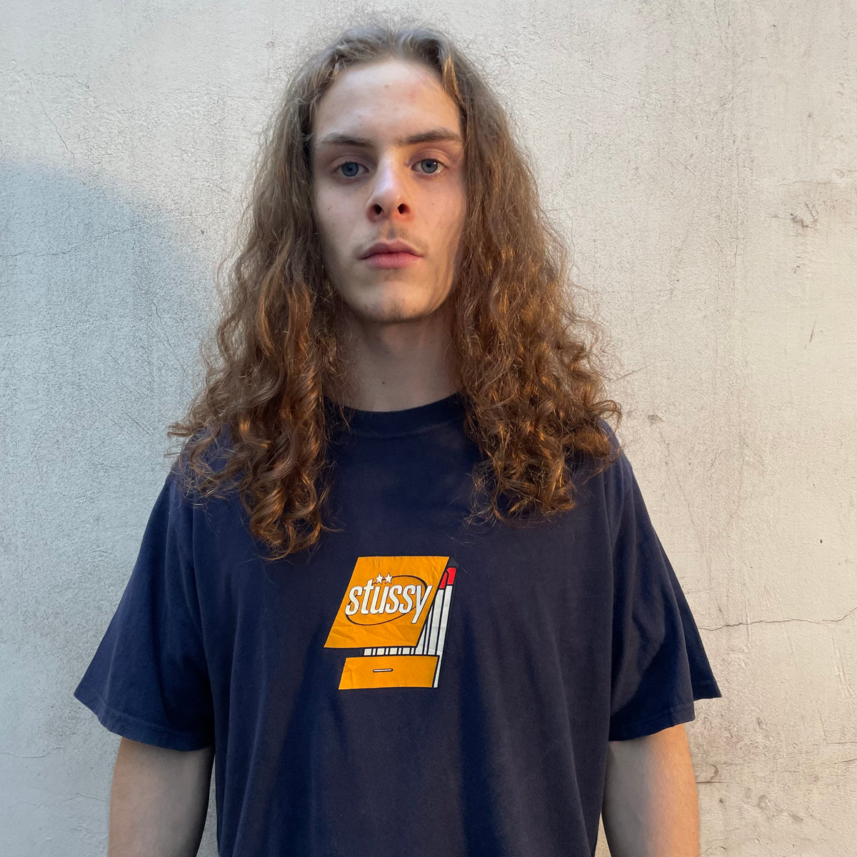 T-shirt Stussy navy (Used) - L