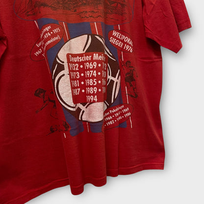 T-shirt vintage rouge Bayern 90' - M