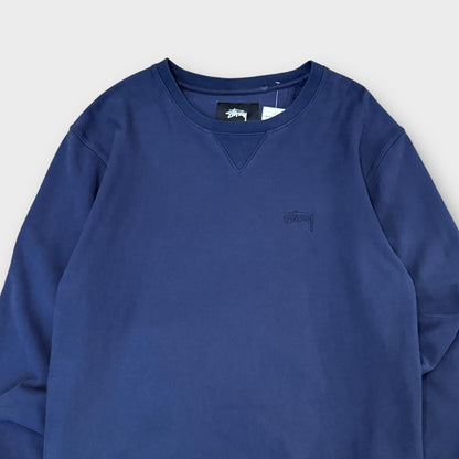 Sweat Stussy navy brodé - L