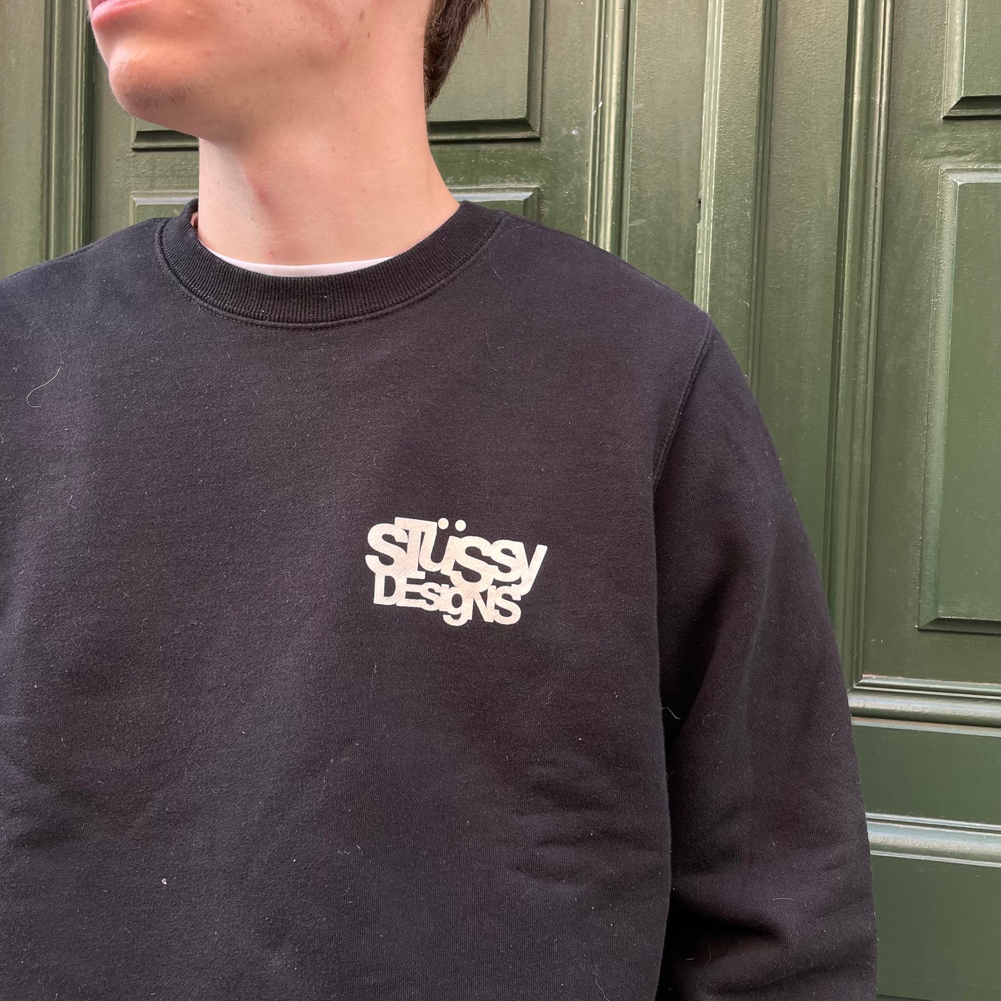 Black Stussy designer sweatshirt - M