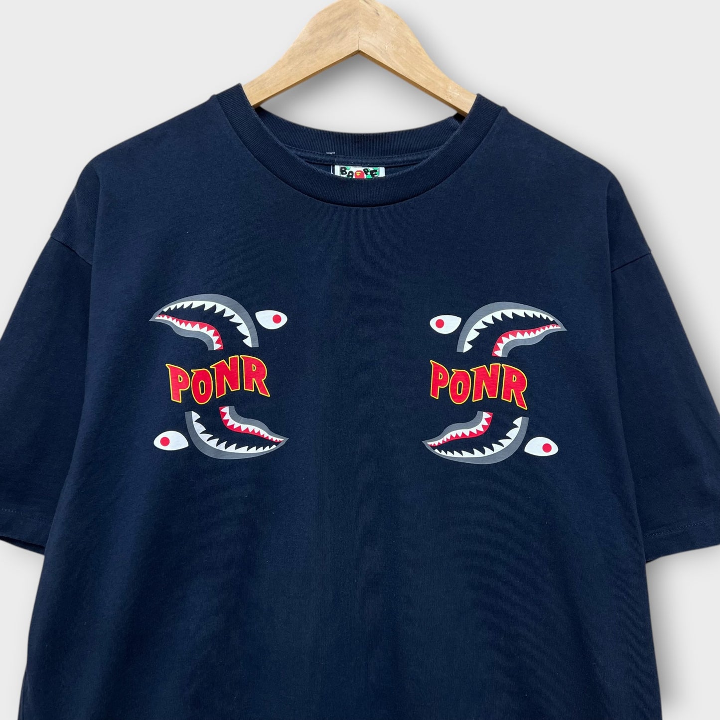 T-shirt Bape Shark Ponr navy - L